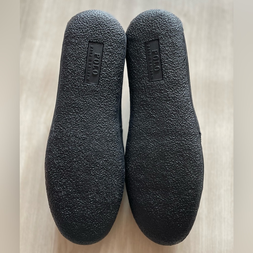 Polo Ralph Lauren Collins Bear Suede Memory Foam Moccasin Slippers Mens Sz 8 - Picture 4 of 7
